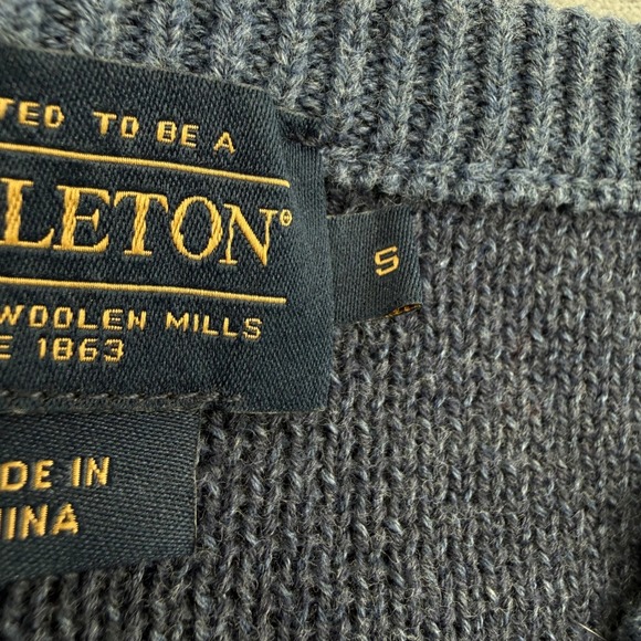 Vintage Pendleton Sweater Women's Notch Collar Chief Joseph Blue Cotton Small - Picture 7 of 13